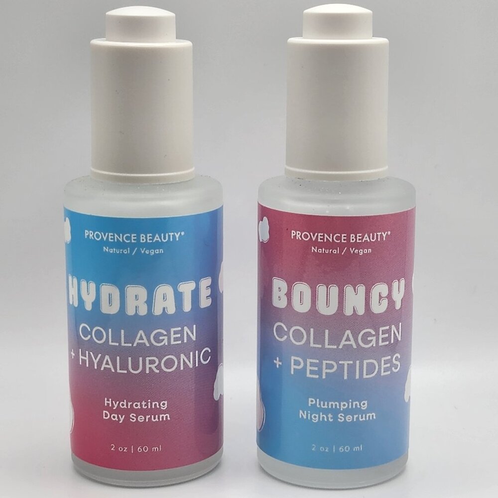 Provence Beauty Hydrate & Bouncy Collagen Day and Night Serum Set